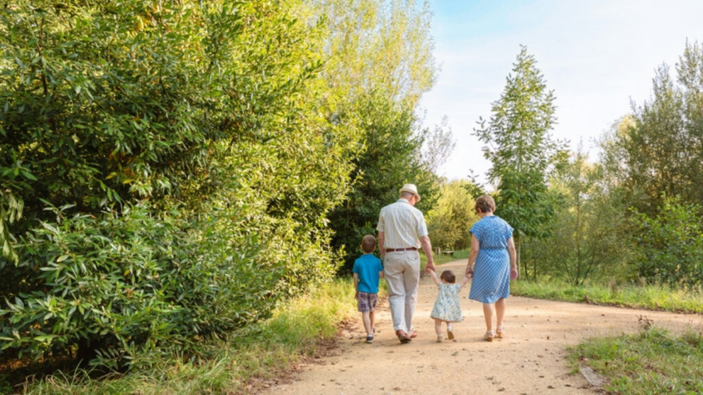 Grandparents walking with the grandchildren in their care, clients of a Camarillo guardianship attorney