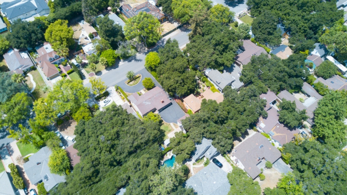 An aerial view of a coastal neighborhood served by an estate planning lawyer in Oxnard
