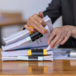 A stack of estate paperwork a Camarillo probate attorney reviews after a death