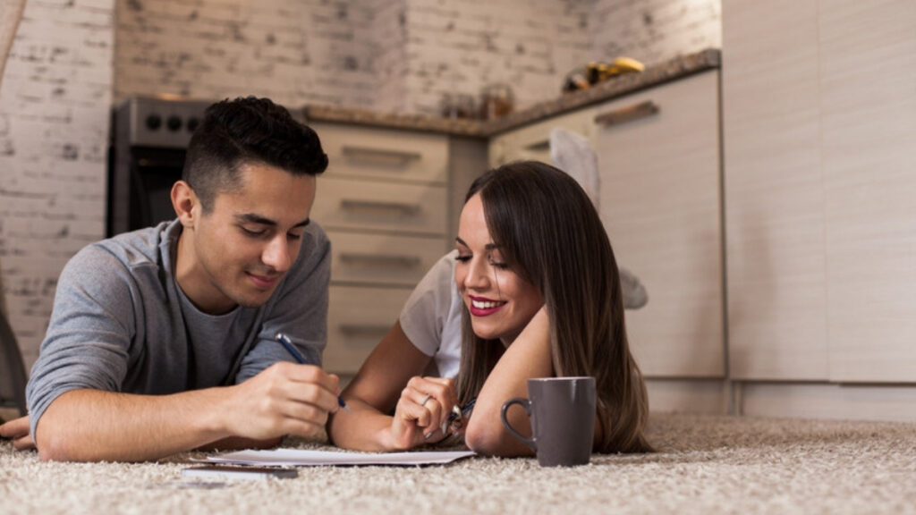 A couple reviewing their trust paperwork before meeting an estate planning attorney in Westlake Village